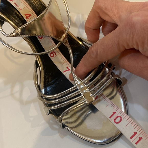 Oscar de la renta heels size 41 metallic silver - Picture 10 of 10
